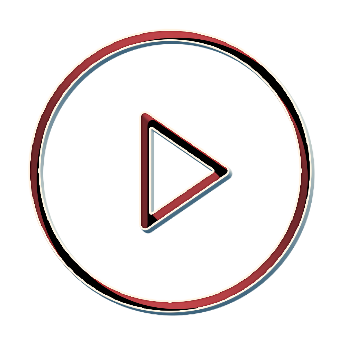 Play button icon SEO and Marketing icon Line Sign Symbol Circle Triangle Arrow Logo transparent bac