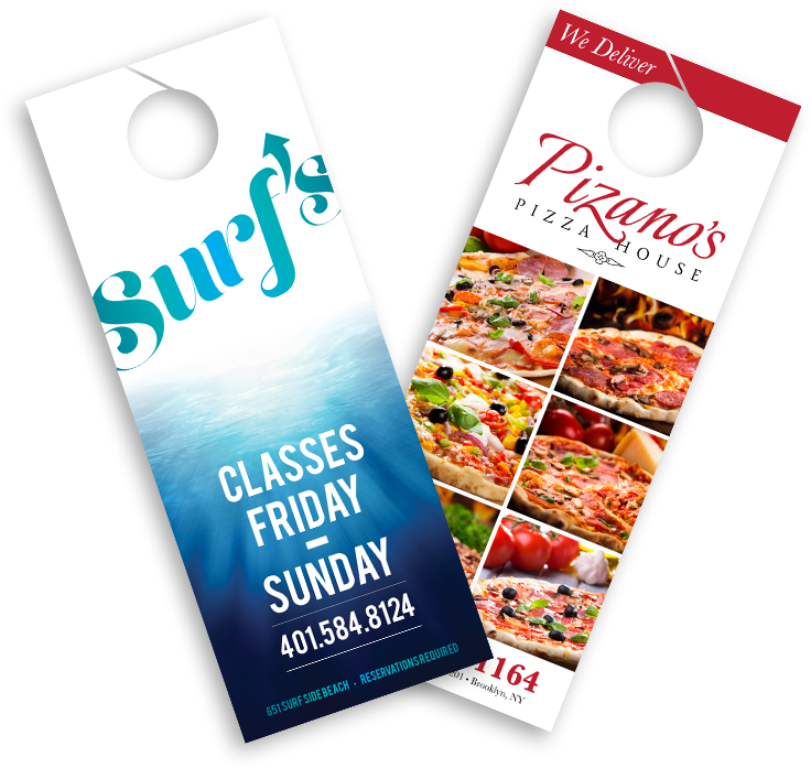 printing door hanger flyer paper advertising marketing