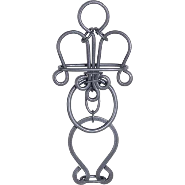 Dark Grey Interlocking Wire Puzzle