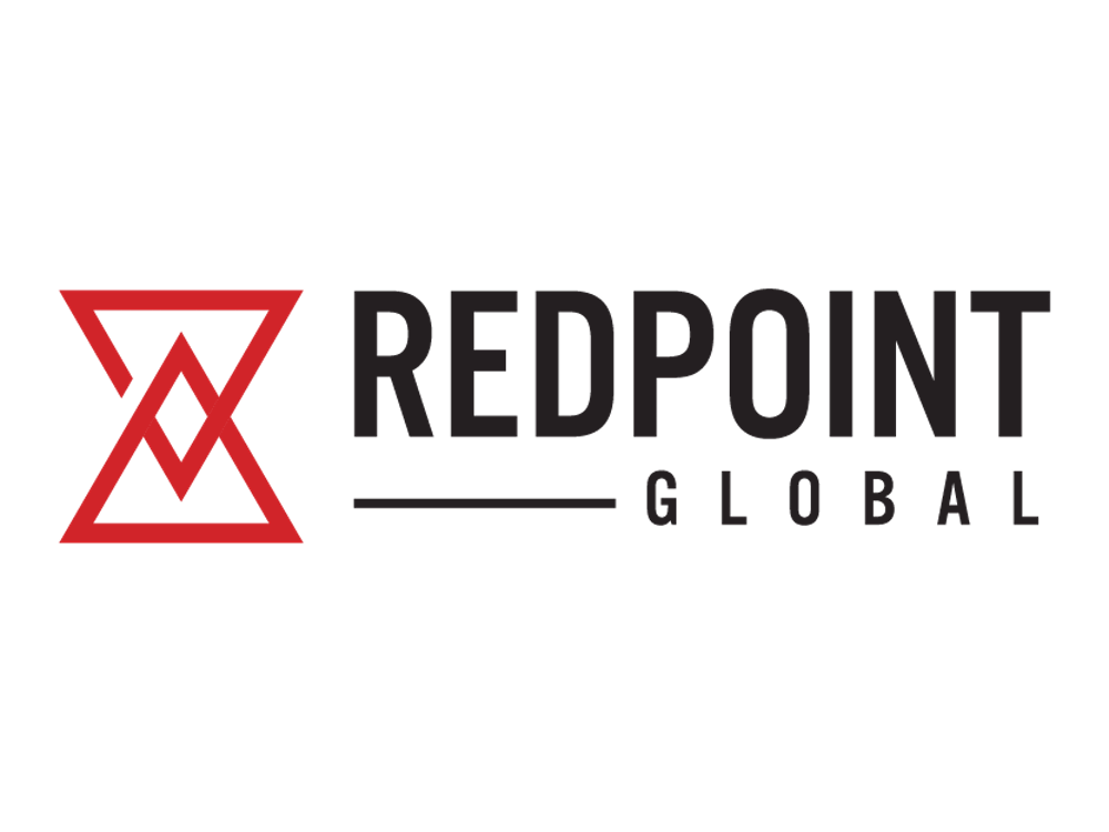 Redpoint Global Logo, Red Geometric Emblem