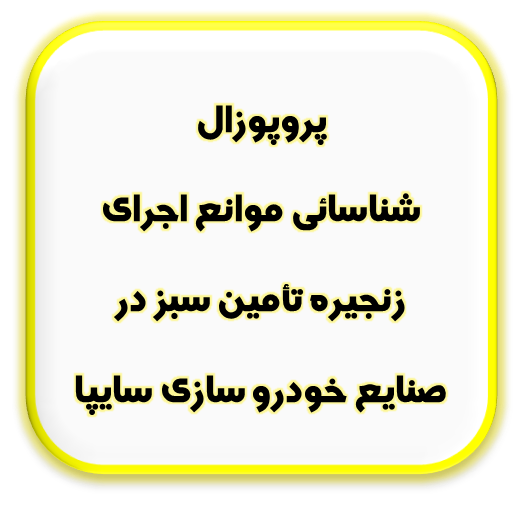 Persian Proposal Title Card in Yellow Border