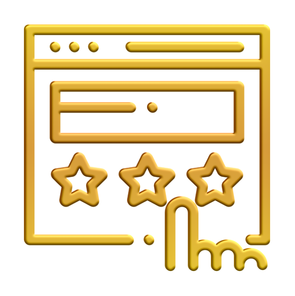 Review icon Digital Marketing icon Rating icon Yellow Line Rectangle transparent bac