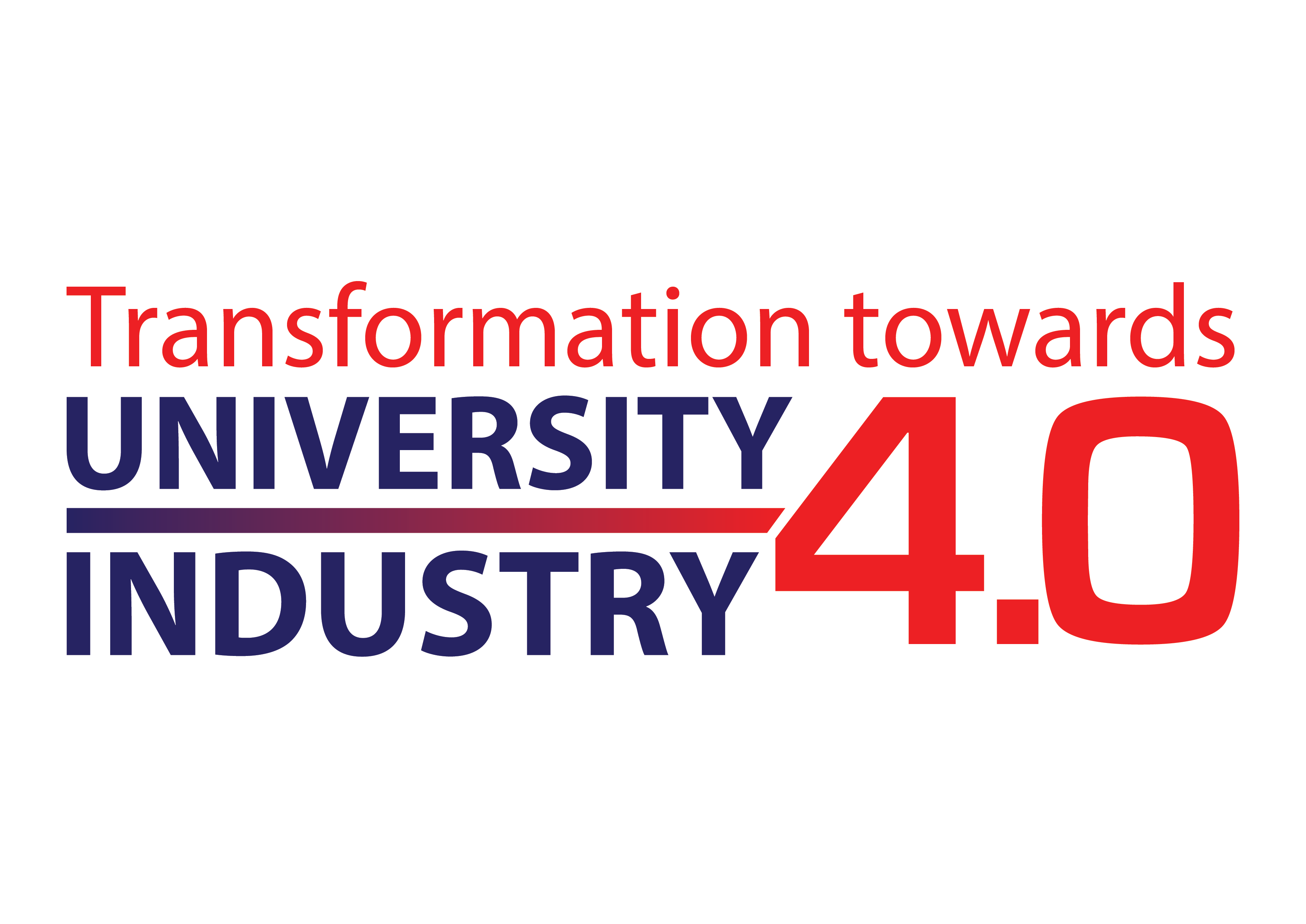 University Industry 4.0 Logo Text in Navy Red