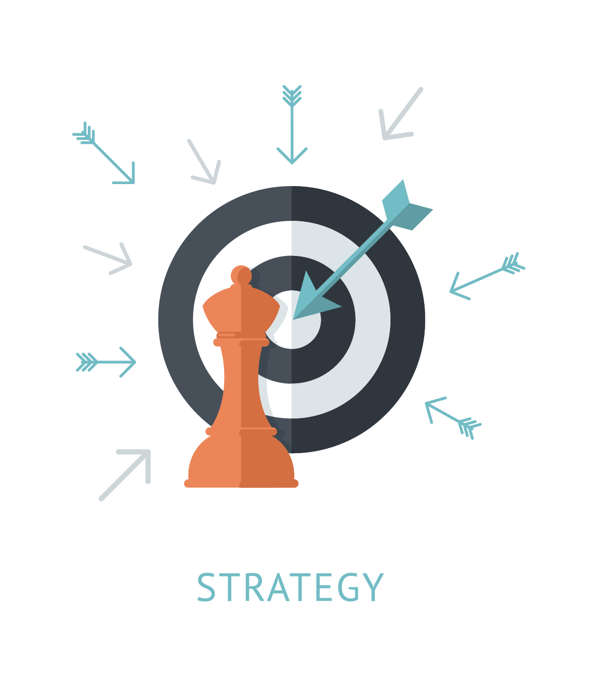 sales marketing management lead generation e commerce darts arrows vector