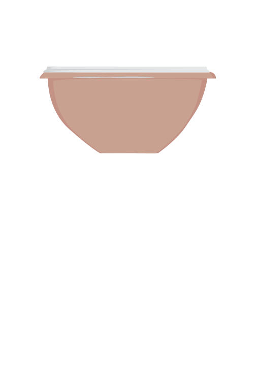 Dusty Rose Wide-Bottomed Serving Bowl