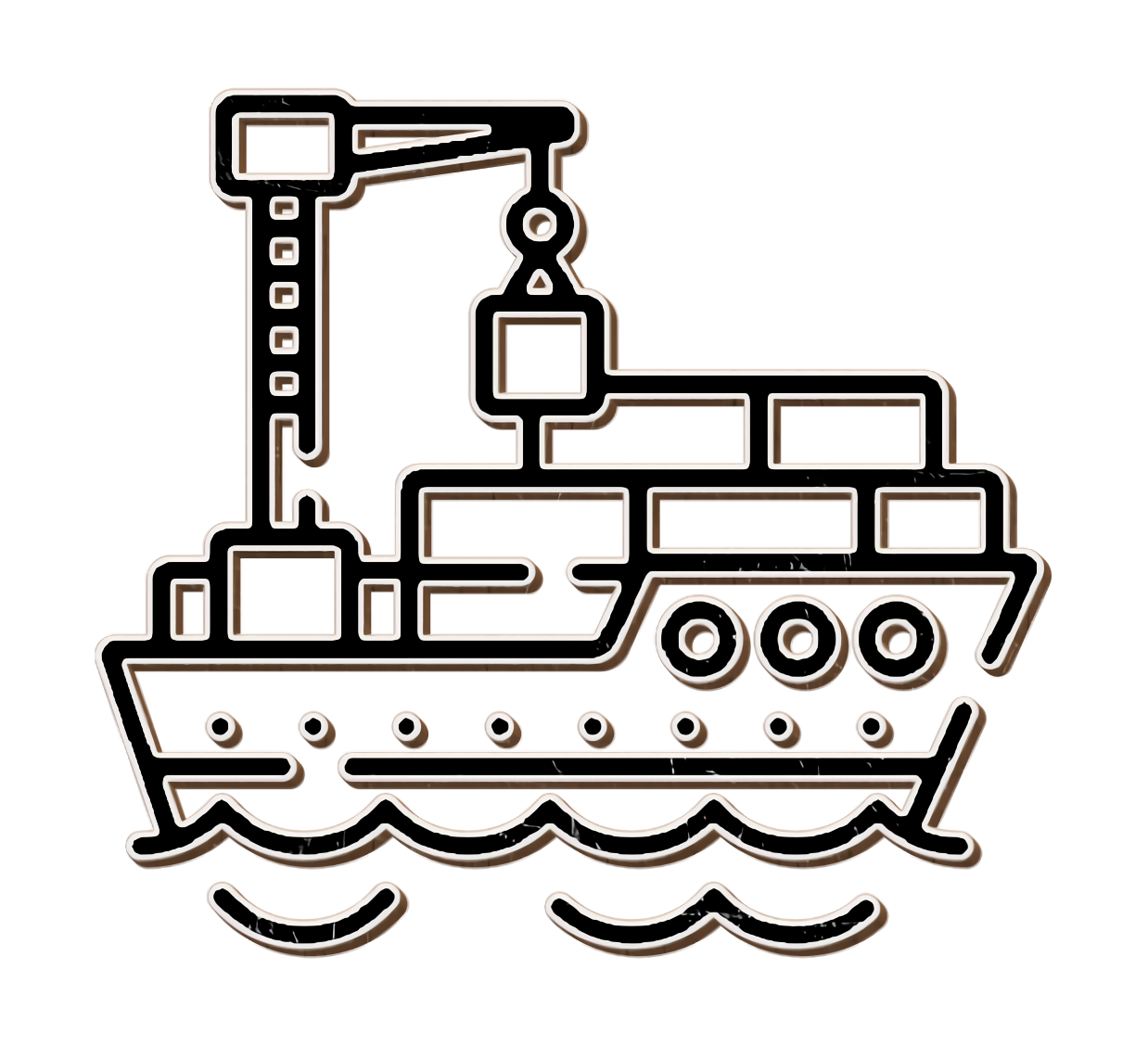 Ship icon Boat icon Global logistic icon Transport Cargo Logistics Incoterms Market Goods t