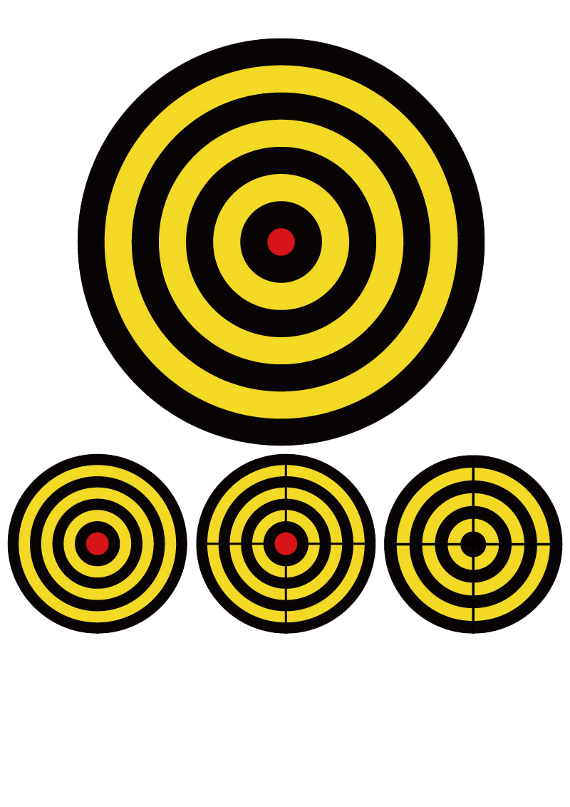 shooting target bullseye target market cartoon gun target