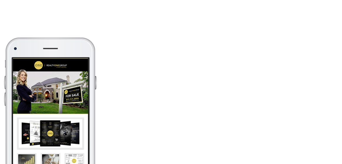 Smartphone Real Estate App Gold Black Flyers