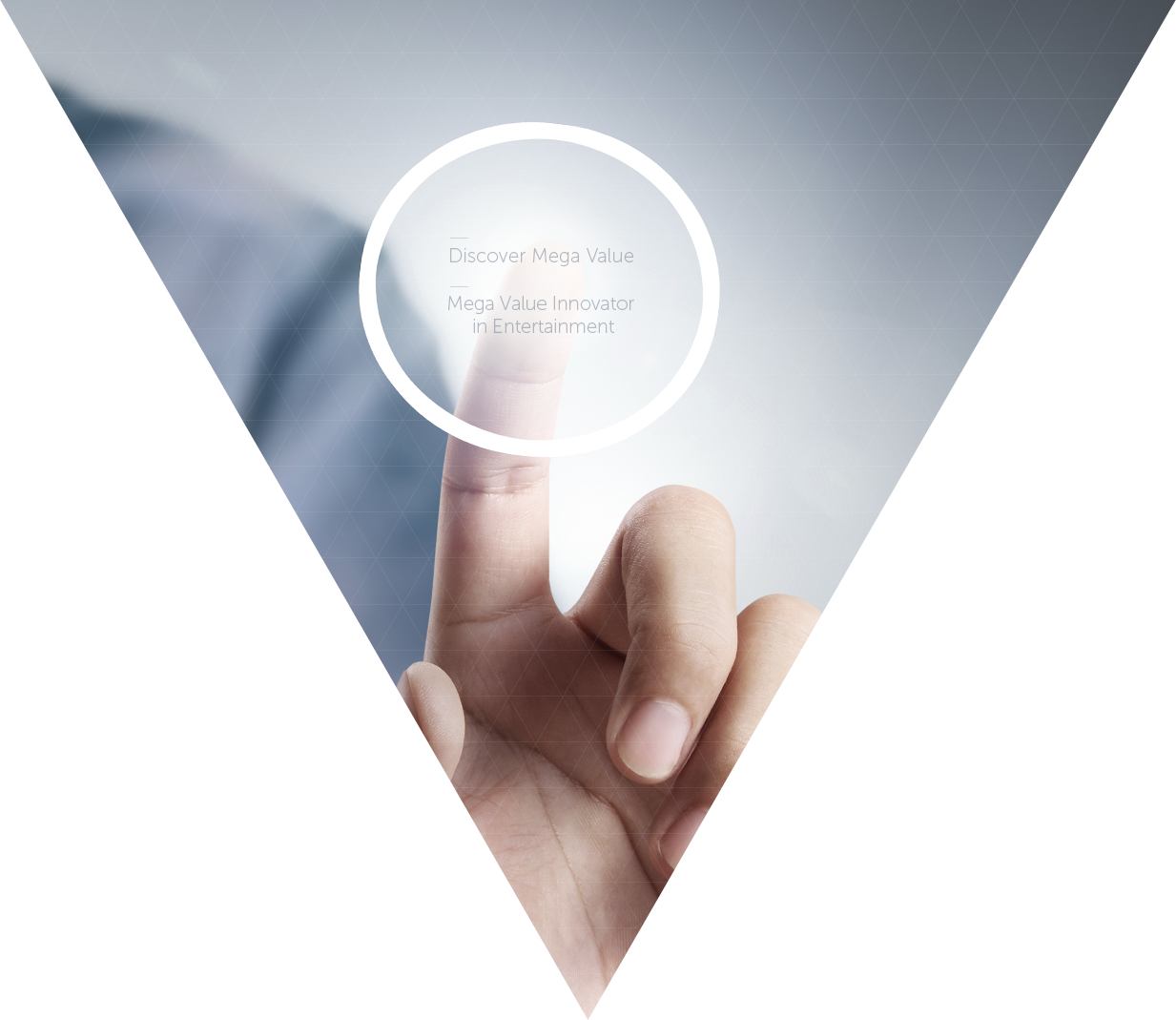 Index Finger Pointing at Glowing White Circle