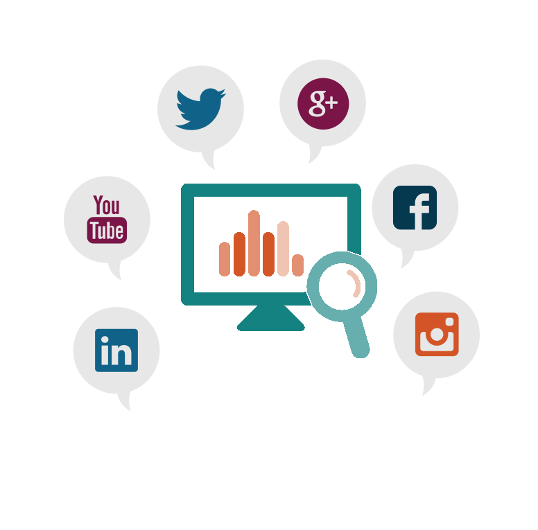 Social Media Icons Social Media Measurement Social Media Marketing Advertising Media Monitoring Social Media Analytics Business Management transparent bac