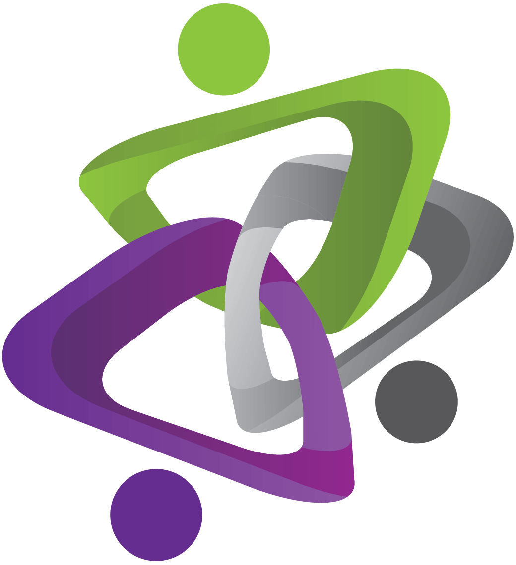 Abstract Interlocking Loops Logo with Circles