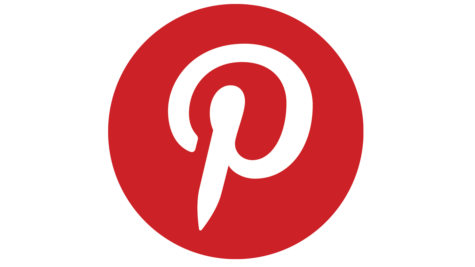 Red Circle Social Icon with White P