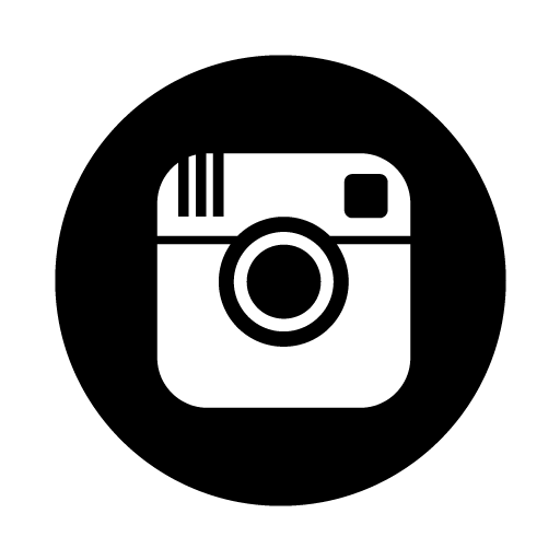 Black Circle Camera Icon with White Lens