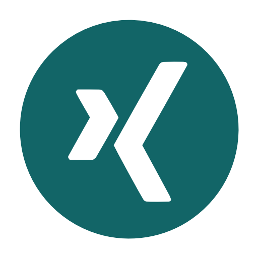 Dark Teal Xing Social Network Icon