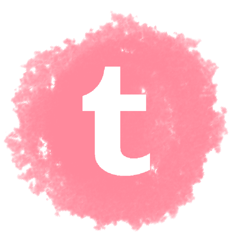 Pink Brushed Circle with White Letter T
