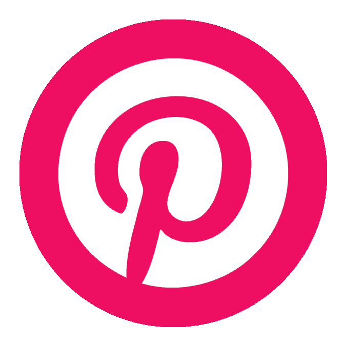 Pink Circular Pinterest Social Icon