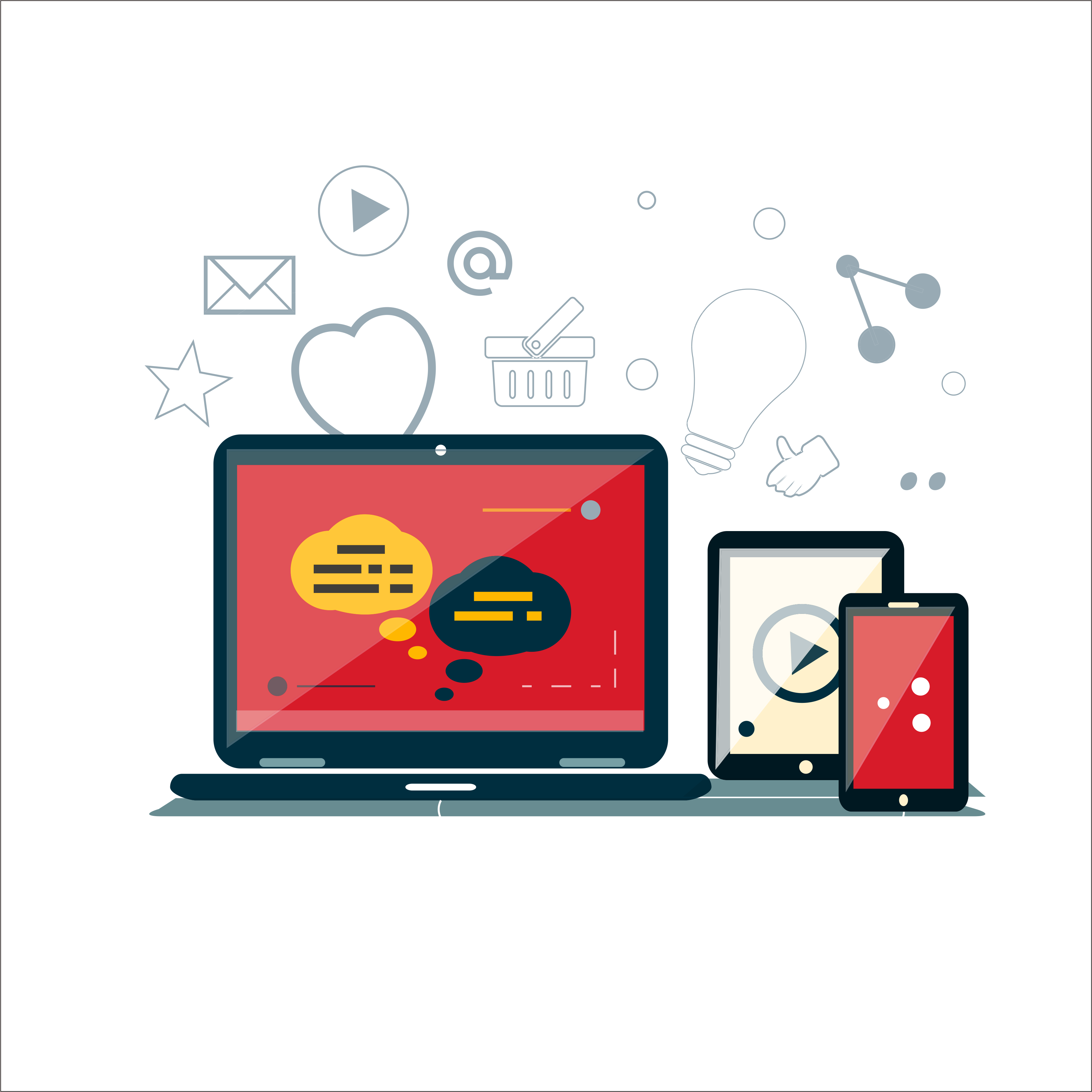 social media marketing web design search engine optimization social media optimization flat computer