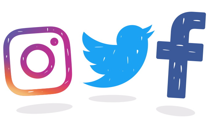Hand-Drawn Social Media Icons Set