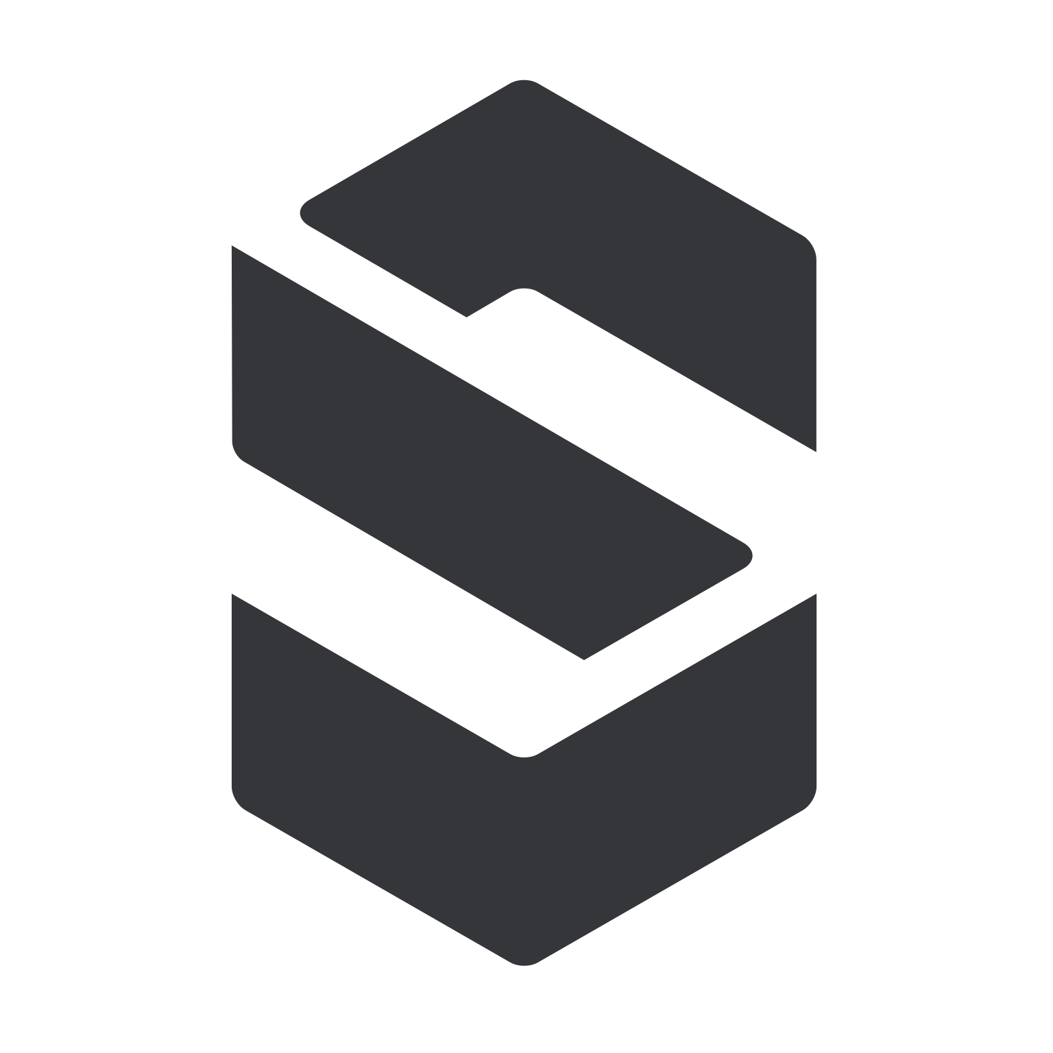 Dark Charcoal Hexagonal Logo Emblem