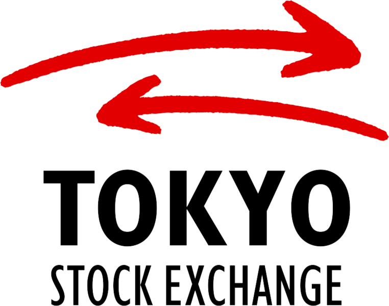 Tokyo Stock Exchange Logo with Red Arrows