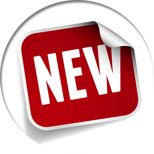 Red Peel Corner NEW Sticker Badge