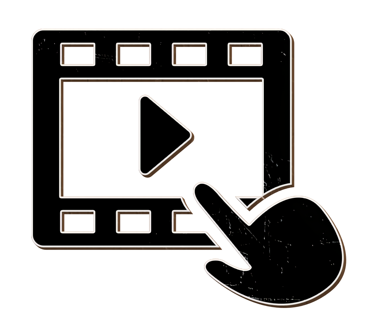 Video player icon Video icon Online marketing icon Logo Arrow Square Symbol transparent bac