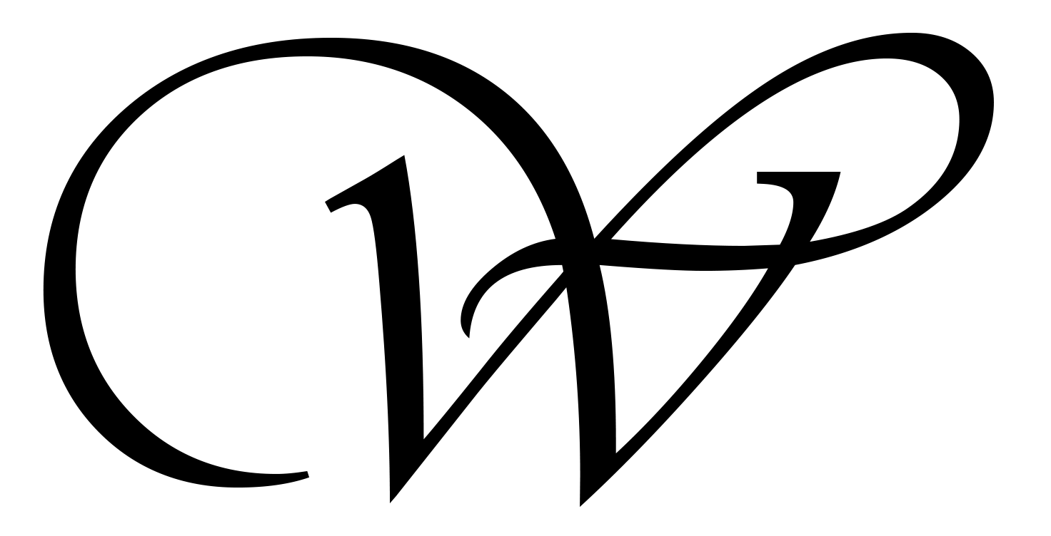 Black Serif Looping Script Monogram