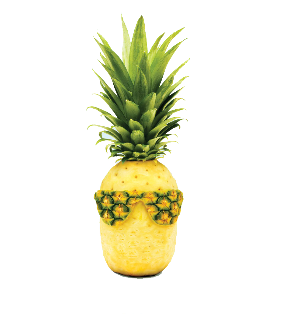 Pineapple Wearing Sunglasses Made from Skin