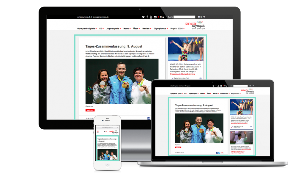 Responsive Sports News Website Mockup Set