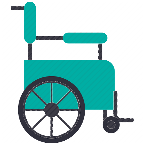 wheelchair cart marketing disability handicapped wheelchair green cartoon