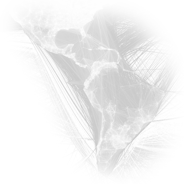 South America Map of Connecting Lines