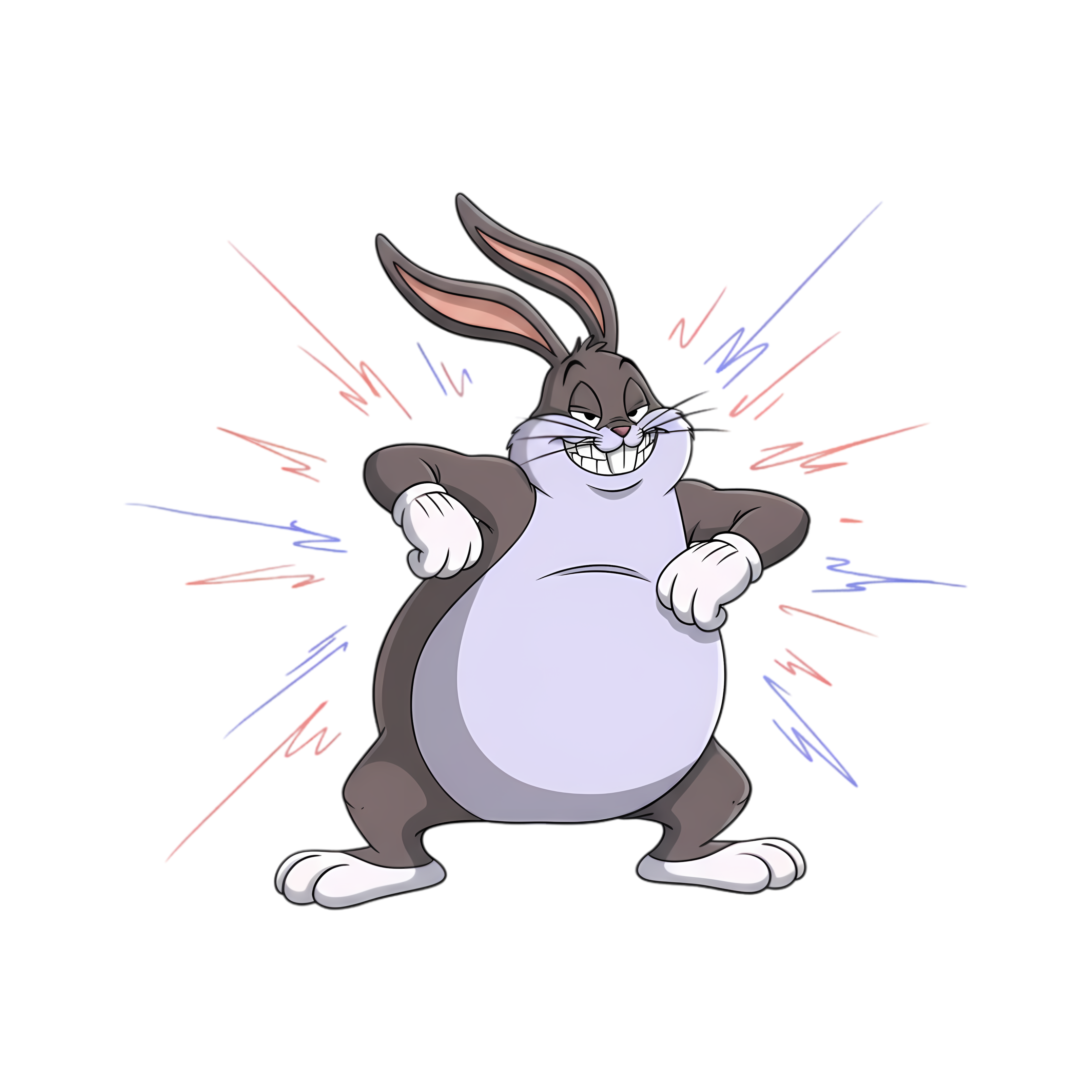 anime big chungus doing an awkward funny dance
