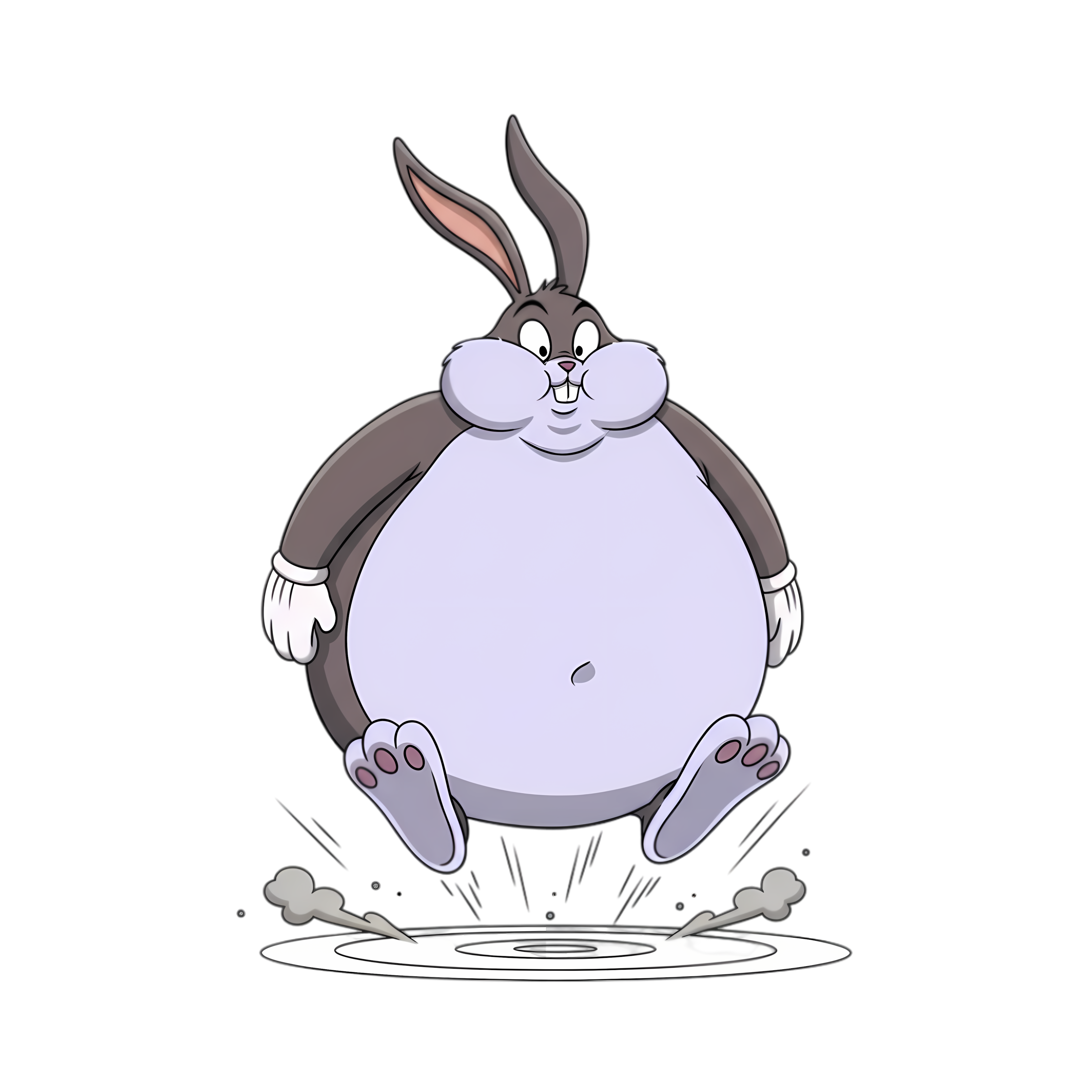 big chungus fat trying to jump with zero lift off