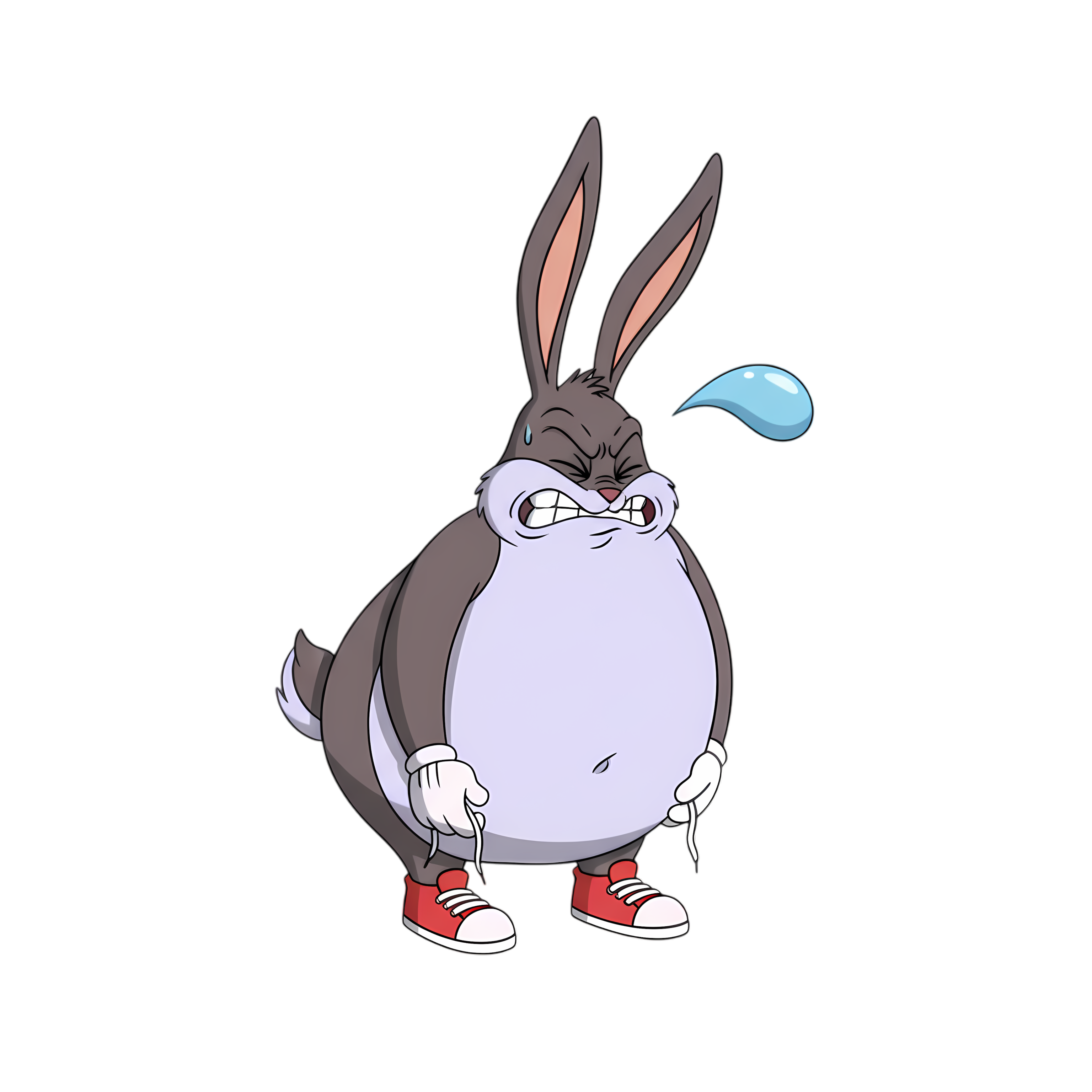big chungus fat trying to tie his shoes