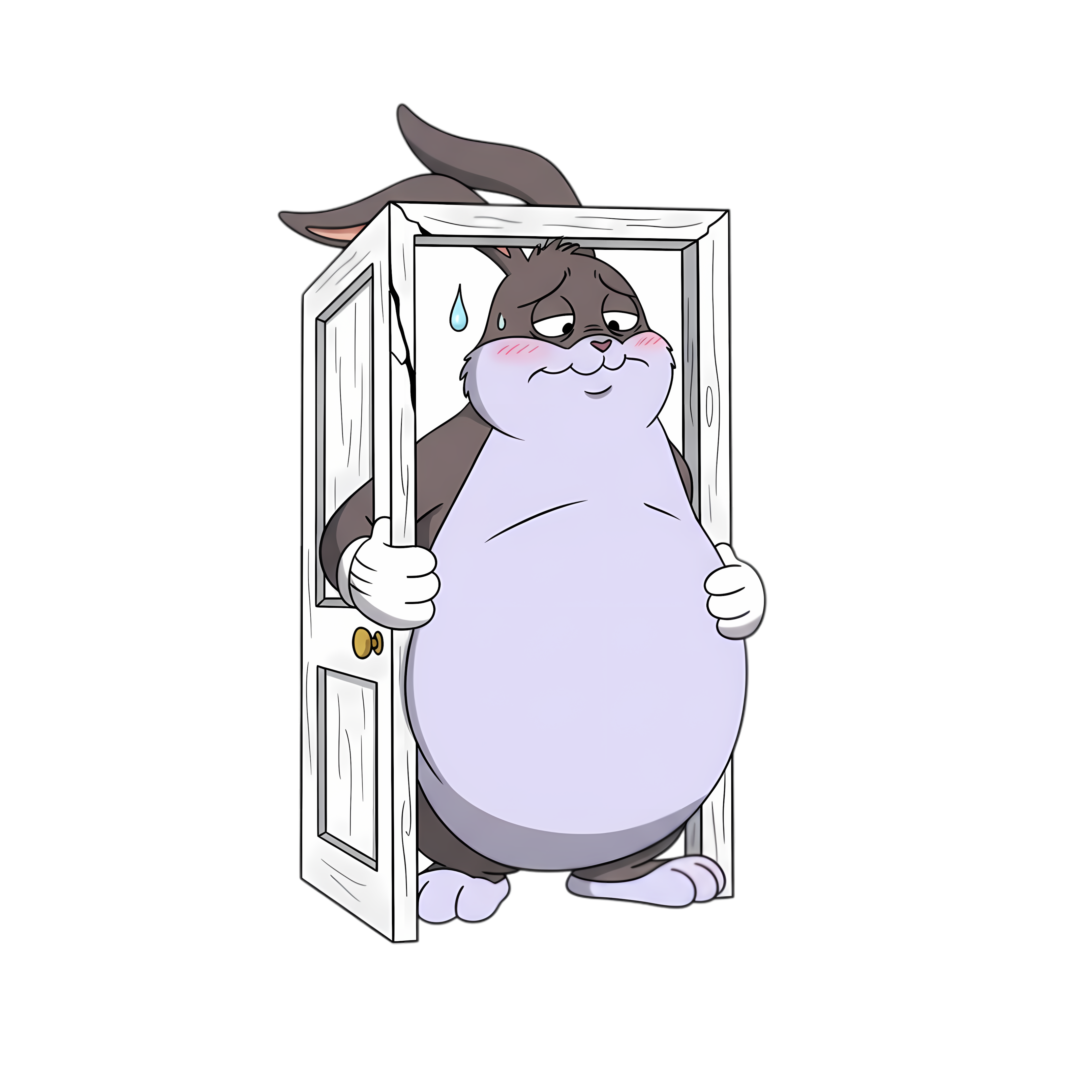 big chungus stuck in a small door