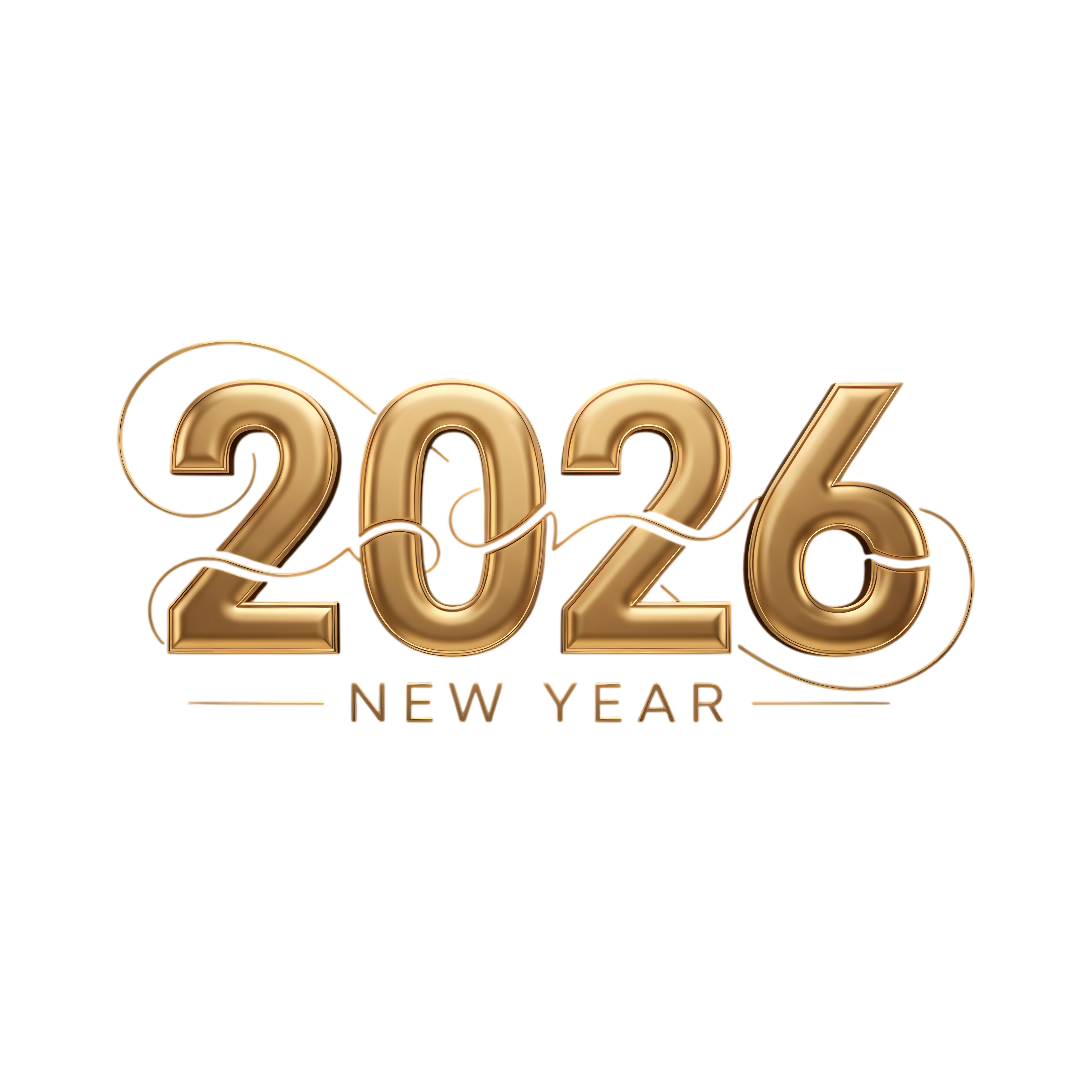 elegant 2026 typography with gold accents