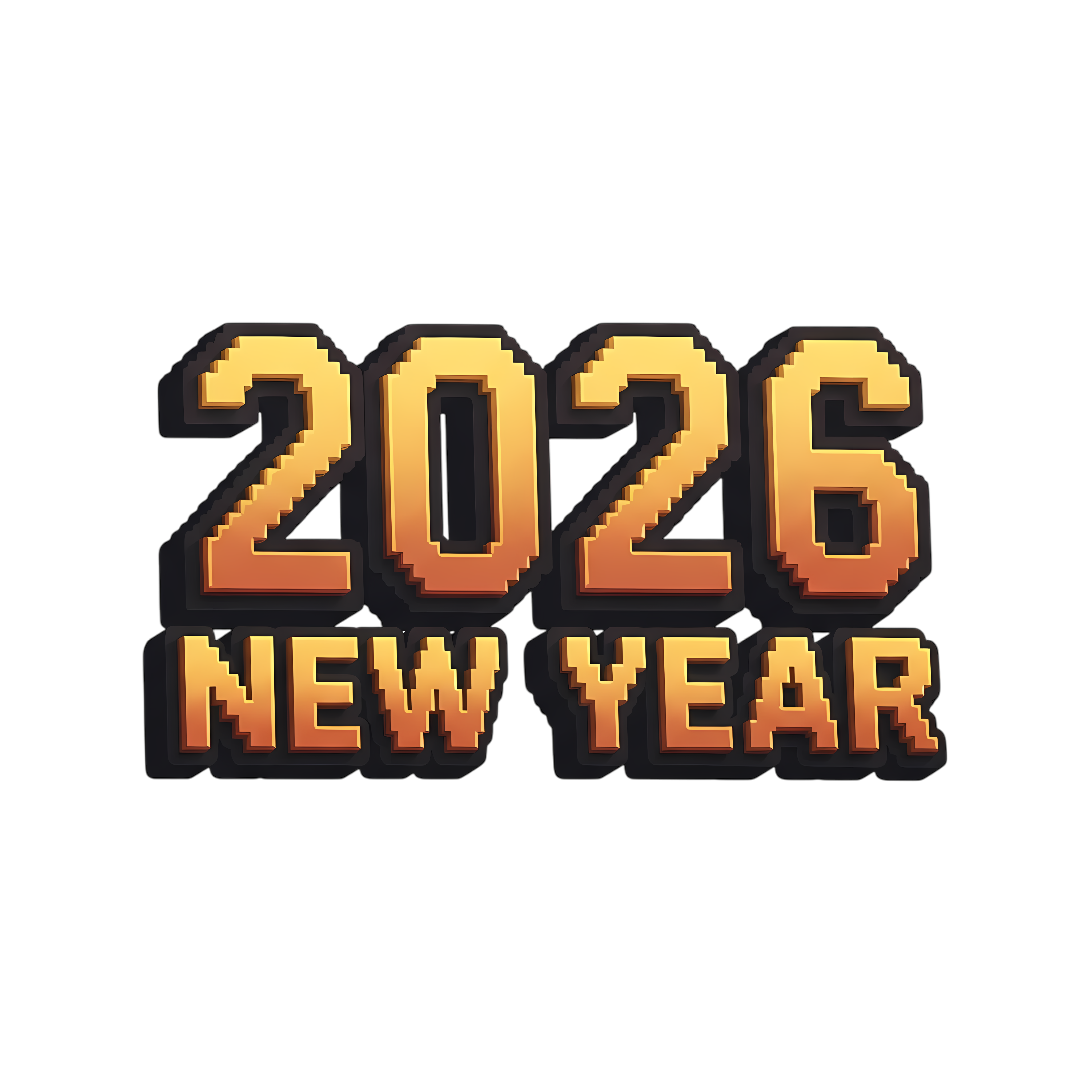 minecraft legends style 2026 voxel typography