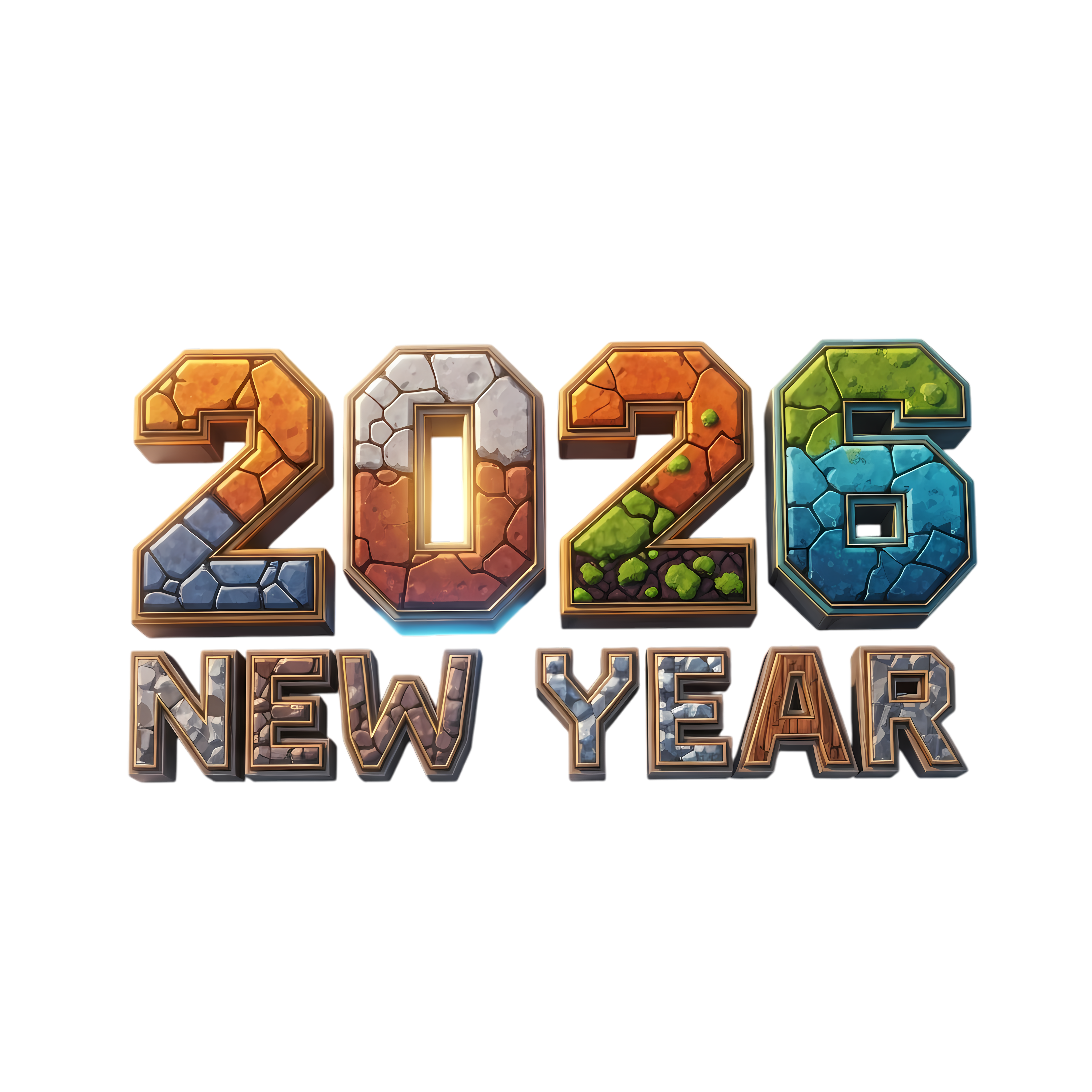 minecraft voxel style 2026 typography