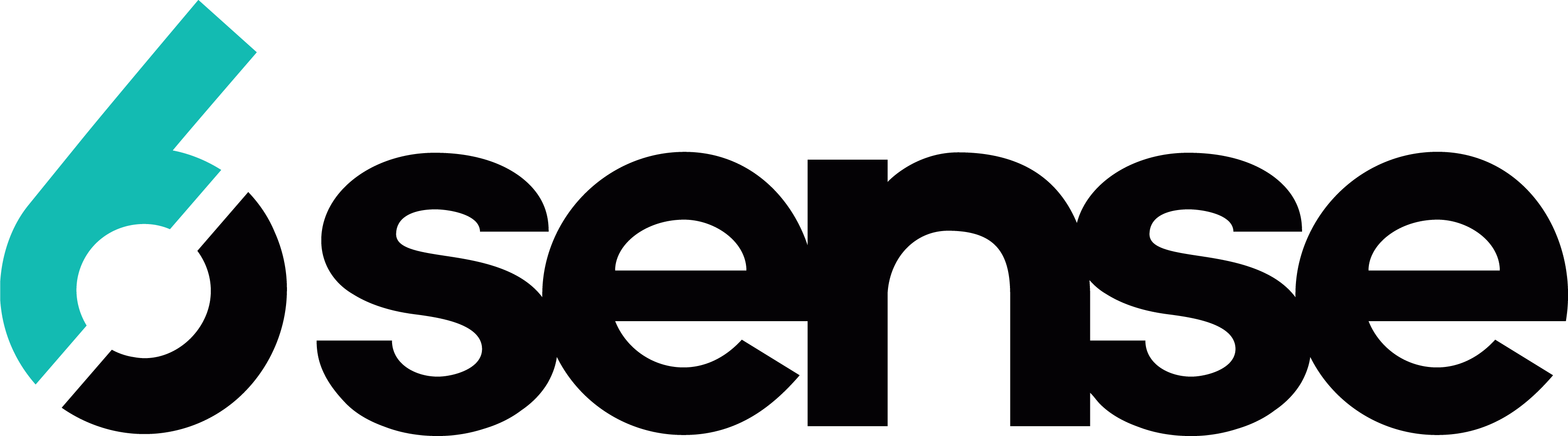 6sense Logo with Teal Geometric Mark