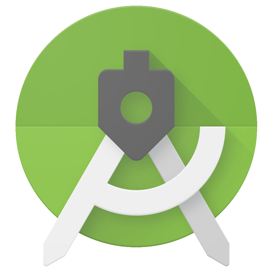 Green Circular Icon with Grey Compass