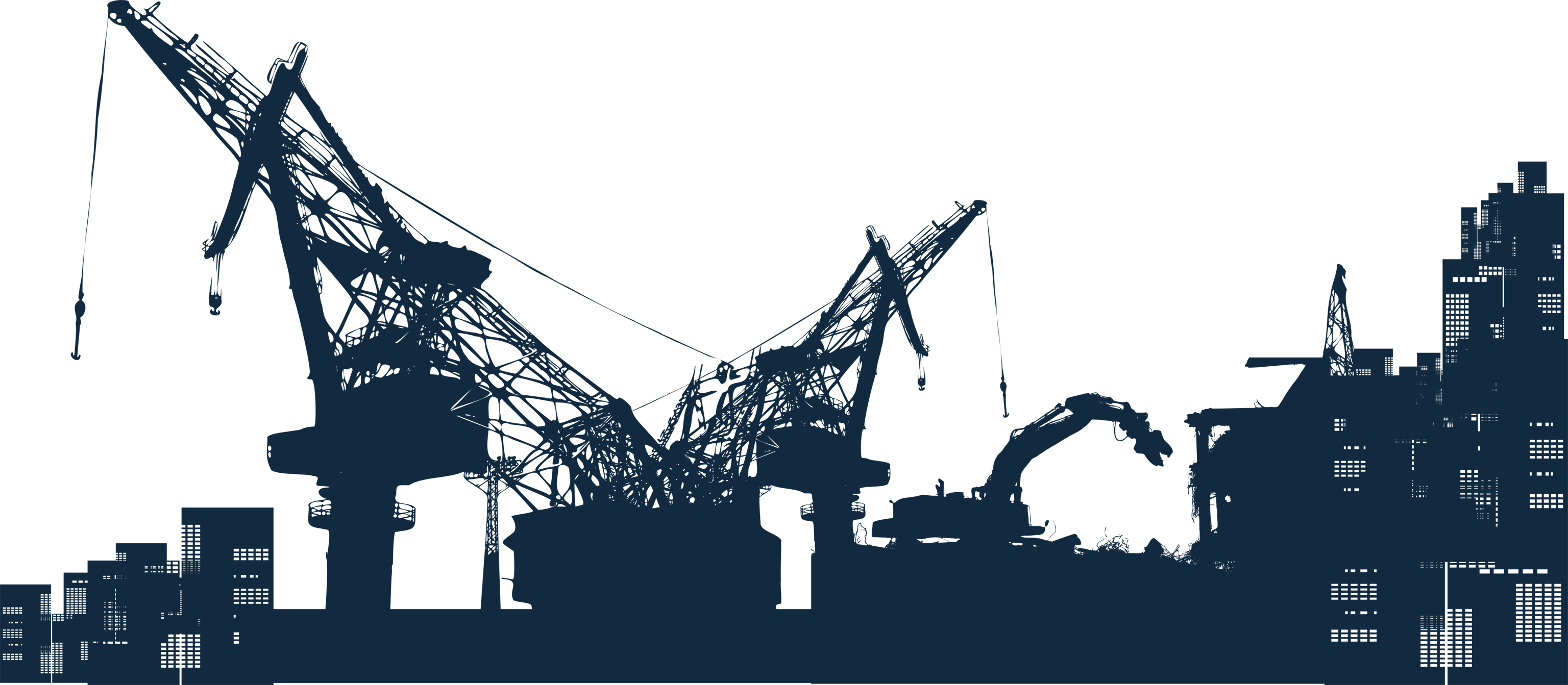 architectural engineering silhouette crane heavy equipment vector city silhouette crane construction site
