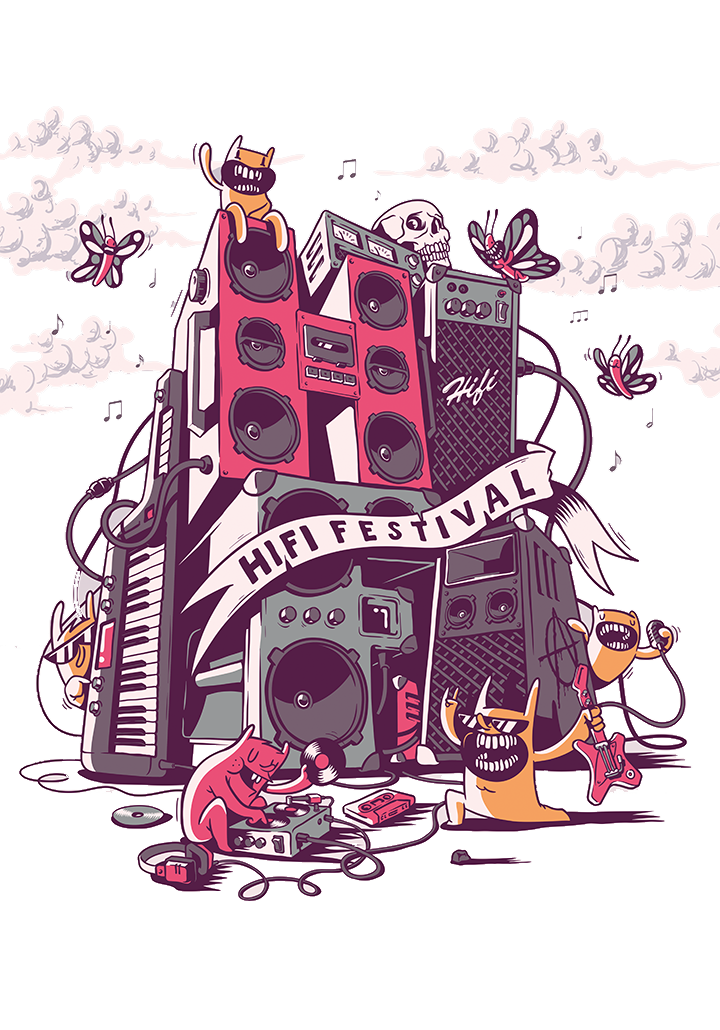 behance illustrator graphic design illustration dark music building