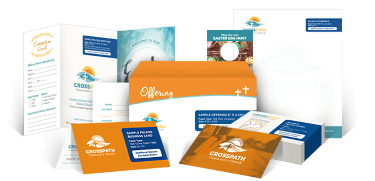 Orange Church Print Materials Mockup Set