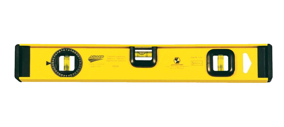 Yellow Spirit Level with Three Vials