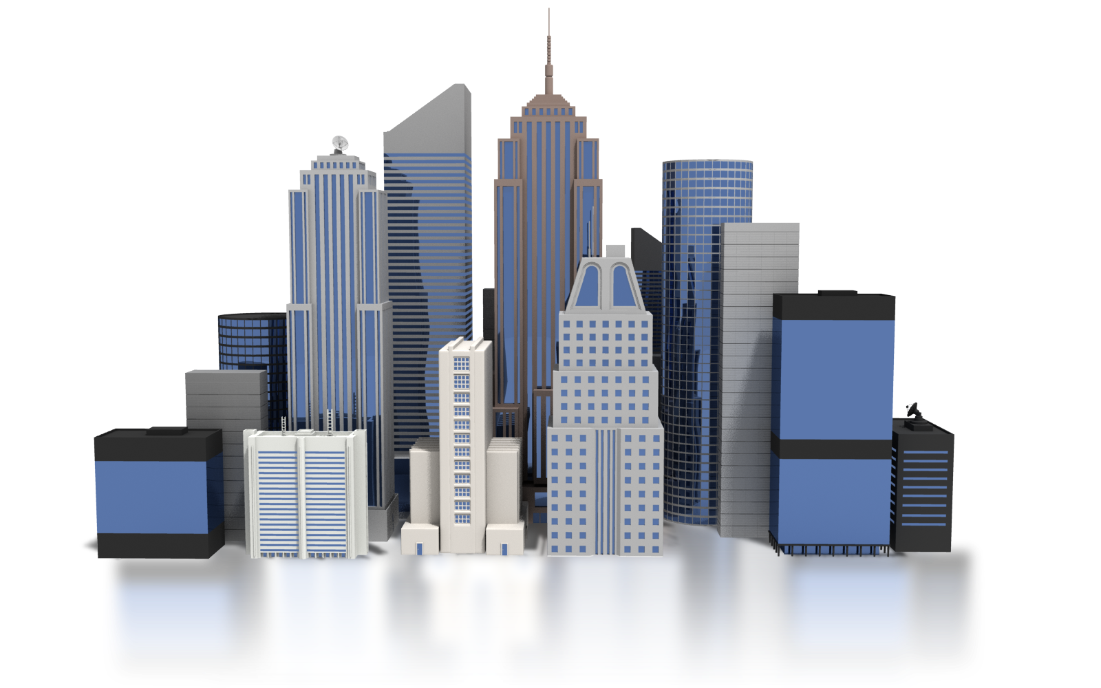 building company computer icons small town