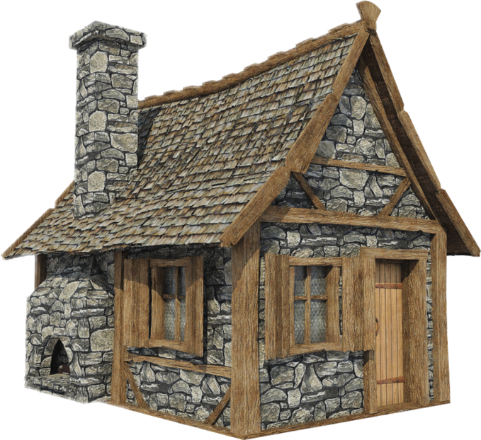 Building Hut Cottage House Video Games Facade Rendering Television transparent bac