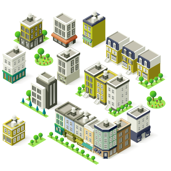 building isometric projection royalty free illustration city building