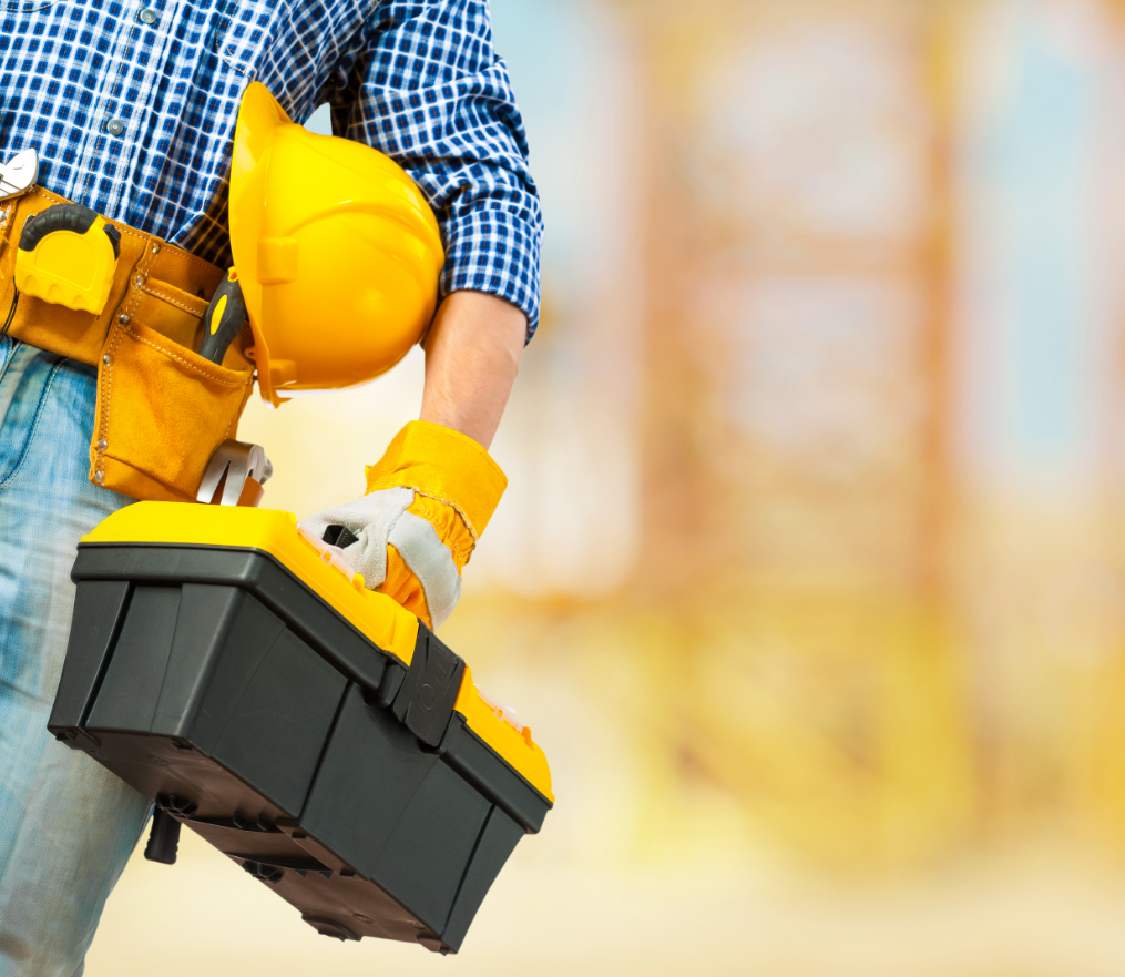 Maintenance Worker with Yellow Hard Hat
