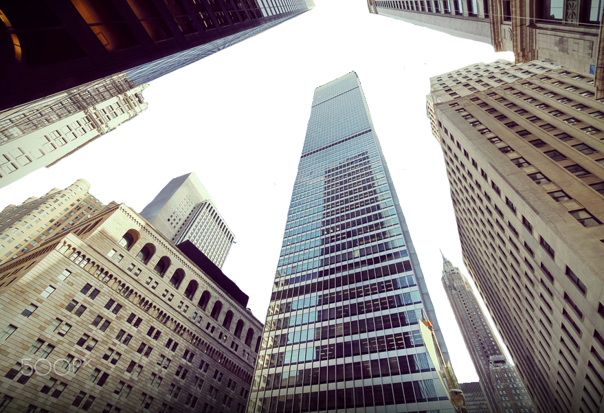 Building s worm eye view of buildings transparent bac