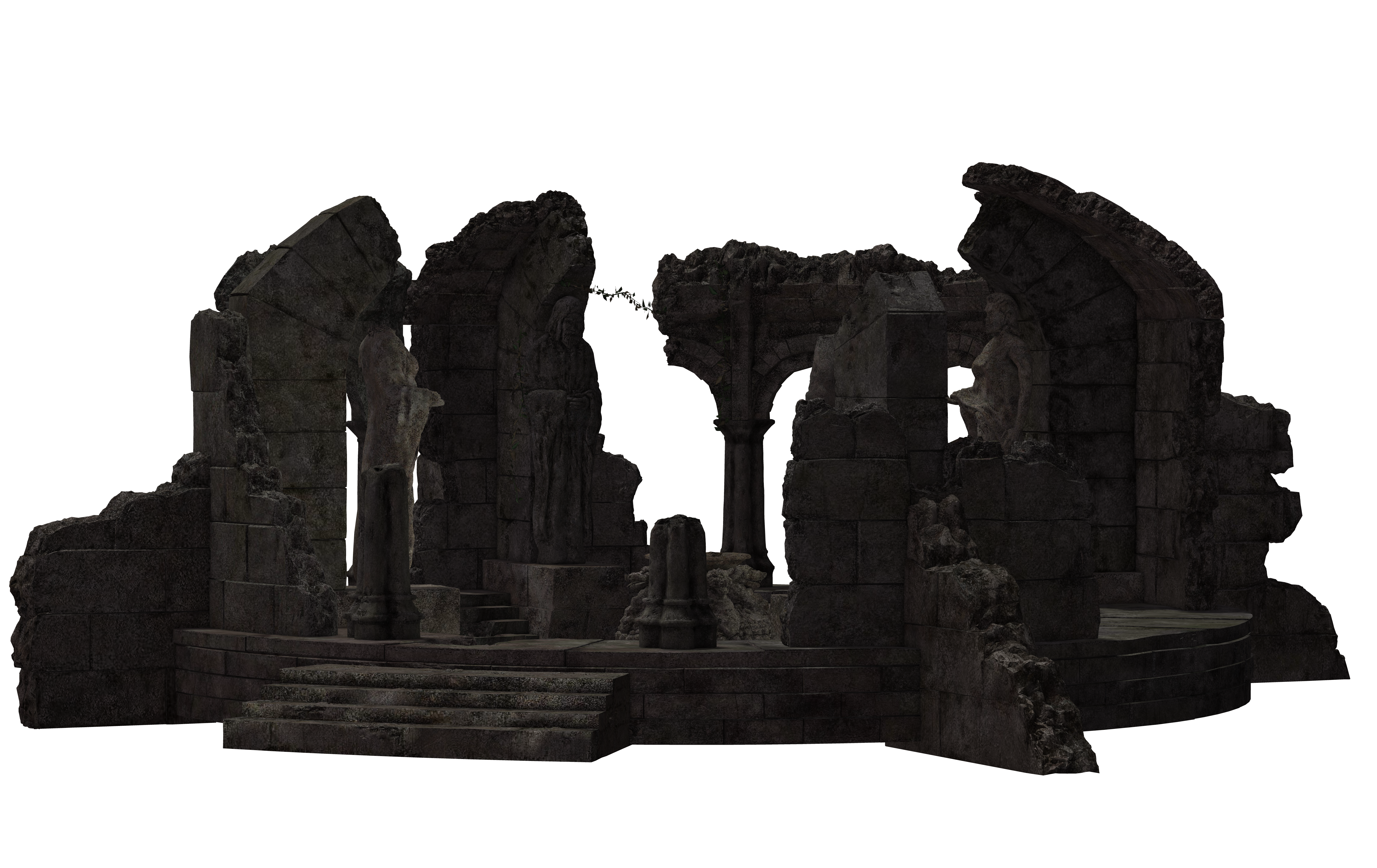 Building Temple Ruins brown concrete building transparent bac
